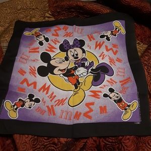 Vintage Disney Mickey Minnie Bandana NWT